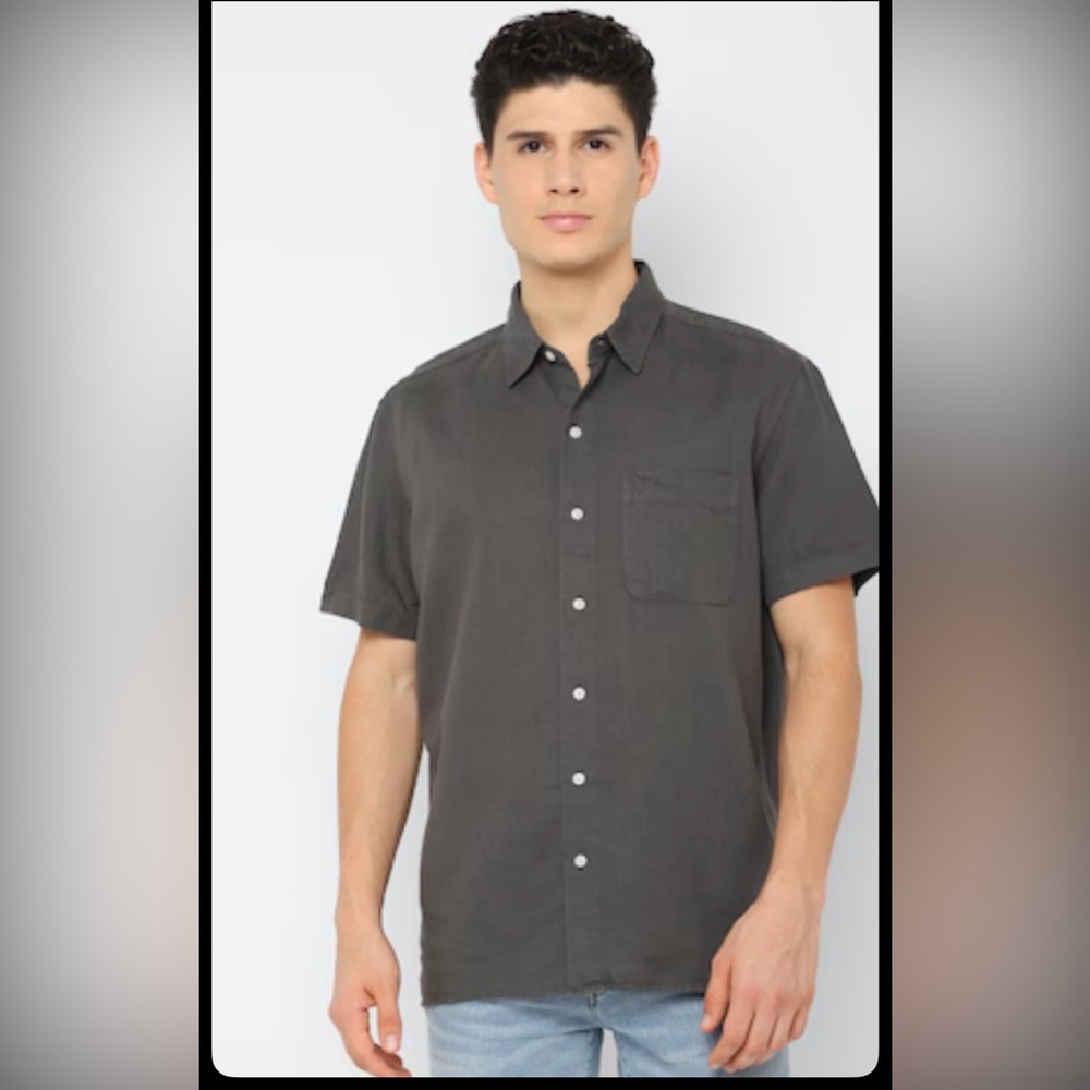 American Eagle Outfitters Dark Gray Casual Shirt